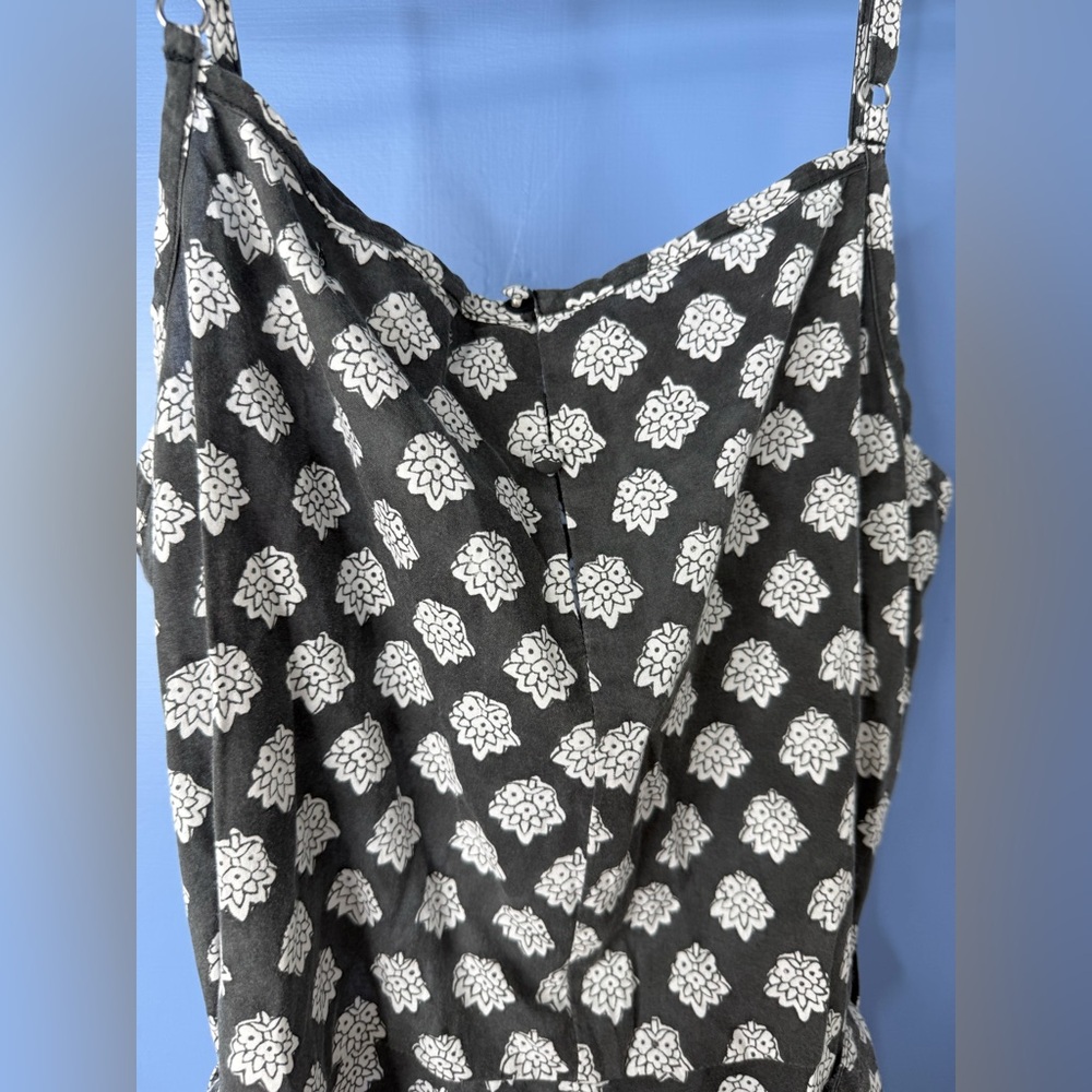 Outerknown Summer Sunday Suit Romper Playsuit in Pitch Black Lantana Size Medium - Picture 4 of 8